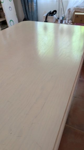 Mesa comedor extensible madera beige