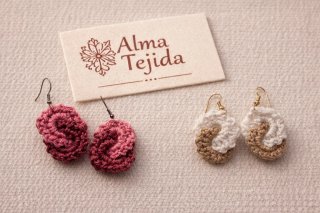 Pendientes 3D Crochet personalizados