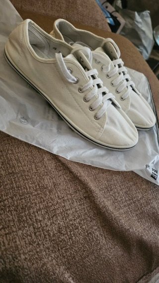 Scarpe da ginnastica in tela donna bianche