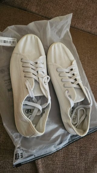 Scarpe da ginnastica in tela donna bianche