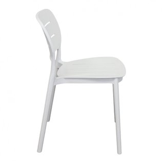 Sedia da Giardino Impilabile in Resina Bianca