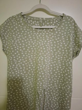 Vestido corto Only verde estampado floral T.S