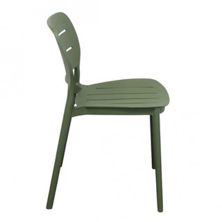 Sedia da Esterno Impilabile Resina Verde Oliva