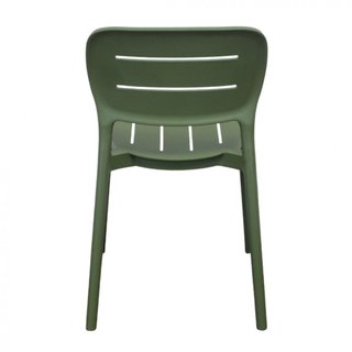 Sedia da Esterno Impilabile Resina Verde Oliva