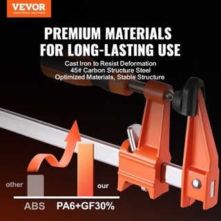 Abrazaderas de Bar para Carpintería, Paquete de 2 Abrazaderas/Esparcidoras de 914.4 mm, Abrazadera F de Cambio Rápido con Límite de Carga de 600 lbs, Profundidad de Boca de 63.5 mm, Hierro Fundido...