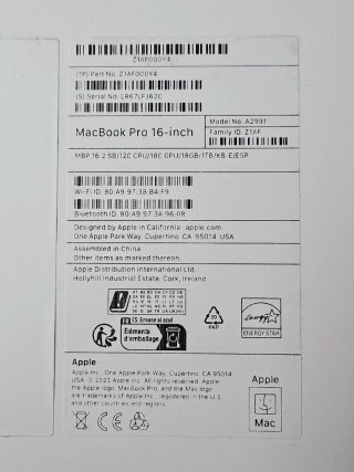 MacBook Pro 16 M3 Pro Midnigth black