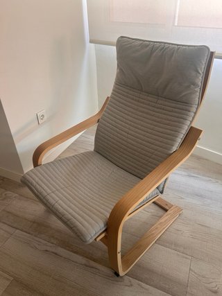 Sillón IKEA POÄNG Madera Abedul Gris NUEVO