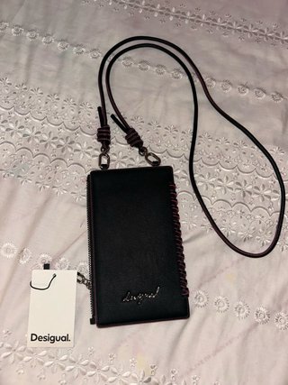 Cartera Desigual Negra y Rosa Nuevo