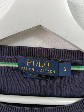 Jersey Polo Ralph Lauren de rayas verde marino S