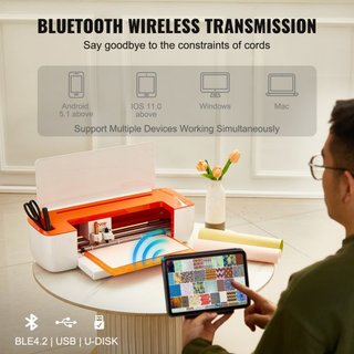 Máquina de Corte de Vinilo, Máquina de Corte DIY con Conectividad Bluetooth, Compatible con iOS, Android, Windows y Mac, Incluye Diseños Masivos, para Crear Tarjetas Personalizadas, Decoración del...