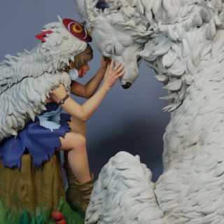 Statua Principessa Mononoke diorama Dipinto miazak