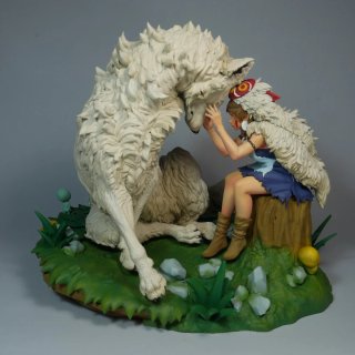 Statua Principessa Mononoke diorama Dipinto miazak