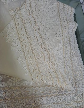Manteleta Fallera Adulta Blanco y oro