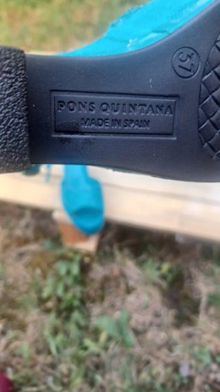 Sandalias cuña Pons Quintana azul