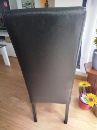 Juego de 2 sillas de comedor negras