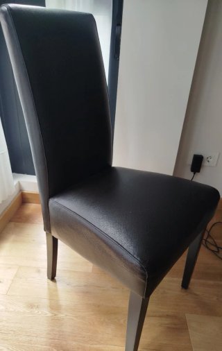 Juego de 2 sillas de comedor negras
