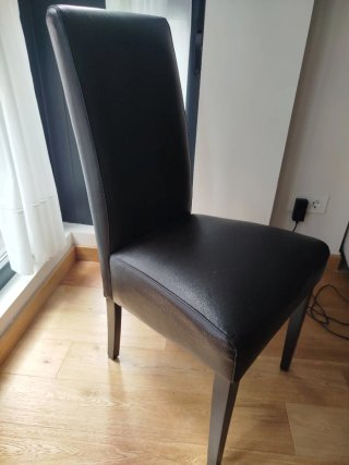 Juego de 2 sillas de comedor negras