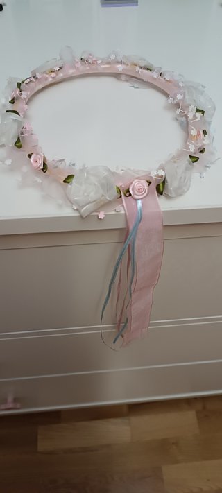 Corona Flores Pelo Comunión/Boda/Arras