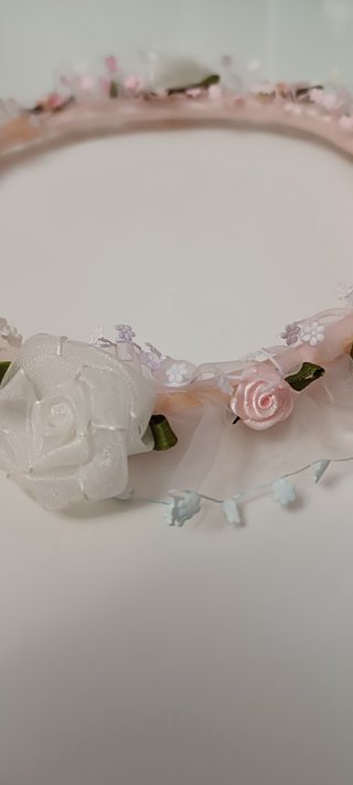 Corona Flores Pelo Comunión/Boda/Arras