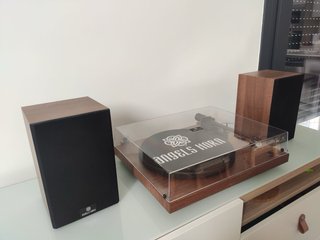 Tocadiscos Angels Horn con altavoces