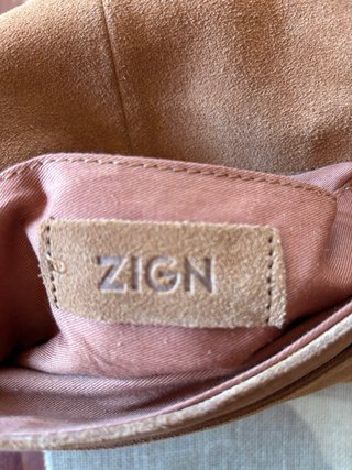 Borsetta Zign Pelle Scamosciata Catena Oro
