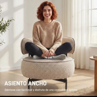 Poltrona girevole beige e nera