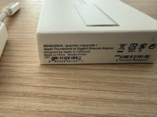 Adaptador Apple Thunderbolt a Ethernet Gigabit