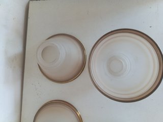 4 tulipas modernistas campana cristal esmerilada