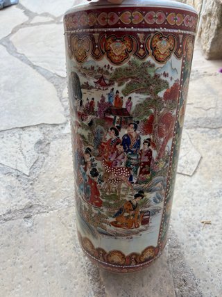 Jarrón de cerámica estilo oriental