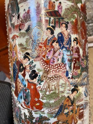 Jarrón de cerámica estilo oriental