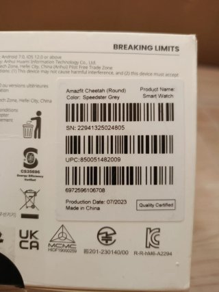 Reloj Inteligente Amazfit Cheetah Blanco/Amarillo