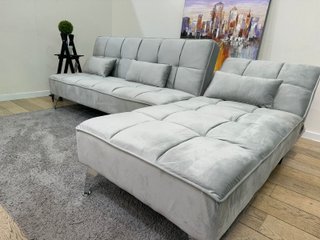 Sofá Cama Gris 200cm + 3 Cojines
