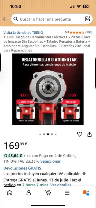 Juego Herramientas Eléctricas TEENO 3 Piezas