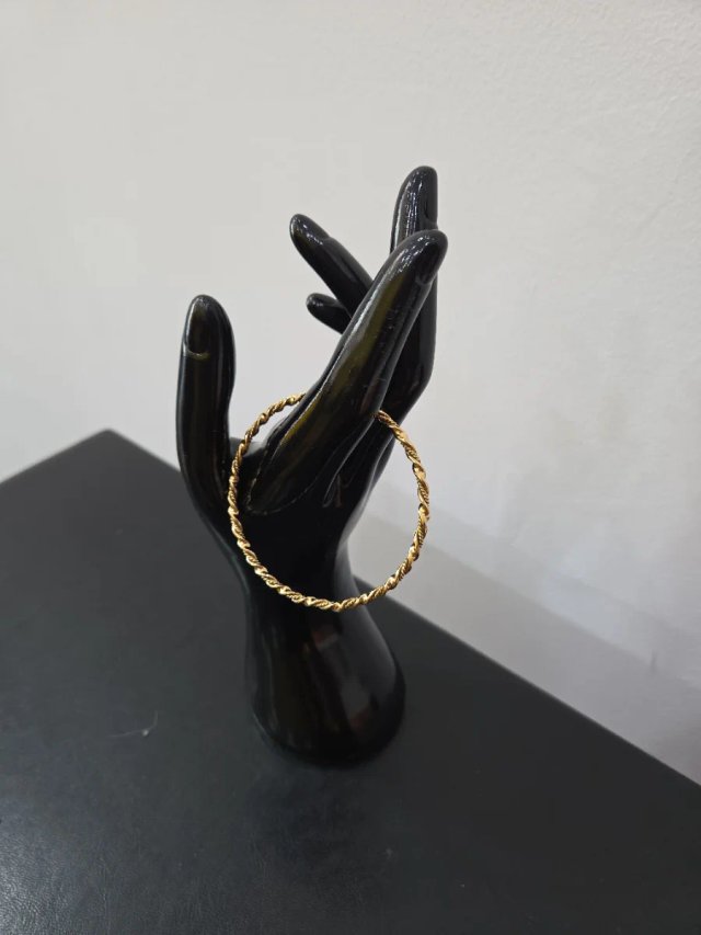 Pulsera aro Mallorquín oro 18k rizada