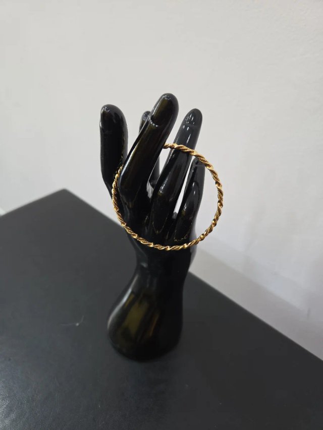 Pulsera aro Mallorquín oro 18k rizada