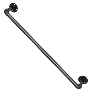 Pasamanos de Escalera de Tubo, Pasamanos de Escalera de 91.4 cm, Pasamanos de Tubo de Acero Carbono con Capacidad de Carga de 199.6 kg, Pasamanos de Tubo Industrial con Soporte de Montaje en Pared...