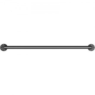 Pasamanos de Escalera de Tubo, Pasamanos de Escalera de 91.4 cm, Pasamanos de Tubo de Acero Carbono con Capacidad de Carga de 199.6 kg, Pasamanos de Tubo Industrial con Soporte de Montaje en Pared...