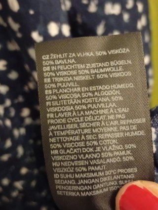 Vestito estivo blu a fiorellini bianchi