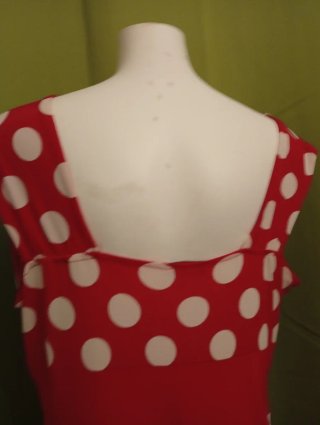 Vestito estivo a pois rossi e bianchi
