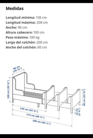 Cama infantil rosa extensible Ikea