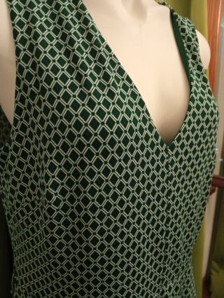 Vestito H&M verde fantasia rombi