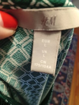Vestito H&M verde fantasia rombi