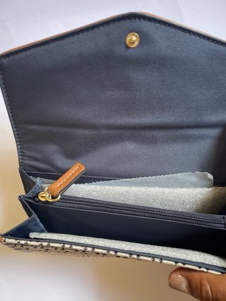 Billetera monedero Tommy Hilfiger Marrón y Dorada