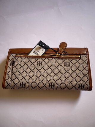Billetera monedero Tommy Hilfiger Marrón y Dorada