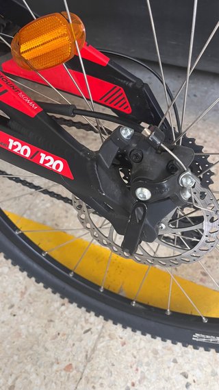 Bicicleta Btwin Doble Suspensión Negra/Roja