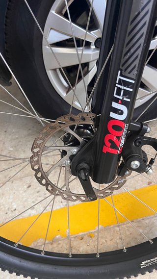 Bicicleta Btwin Doble Suspensión Negra/Roja