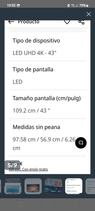 TV Samsung 43 Smart TV 4K Wifi  "En Oferta"