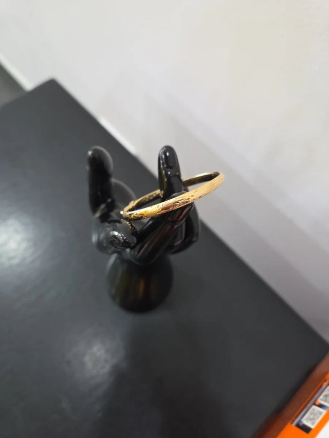 Pulsera Aro Oro 18k Labrado Rígido Cierre pequeño