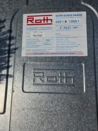 Depósito Gasóleo Doble Pared Roth 620L