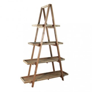 Libreria a Scala 4 Ripiani 120x183cm Legno di Pino